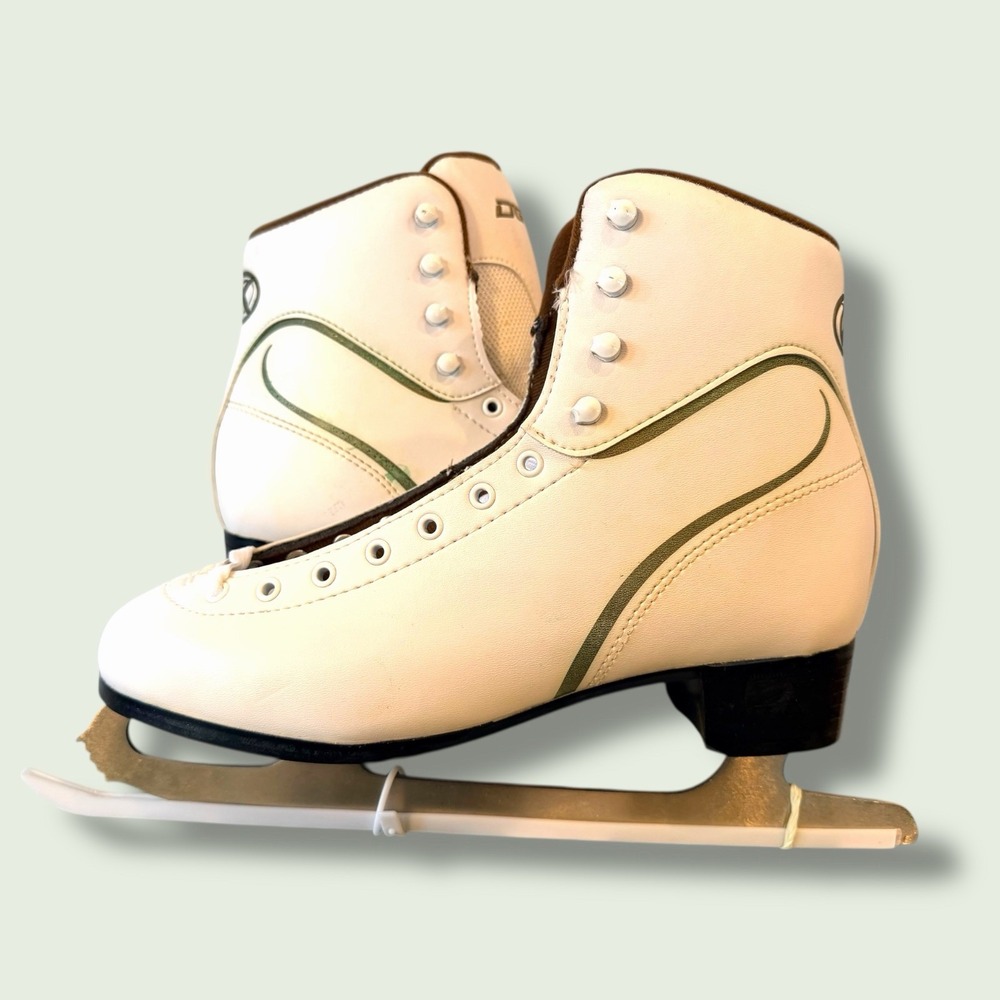 DBX Classic Women's White Ice Skates Size 9 Figure Skating Eu 41 WFWD3050